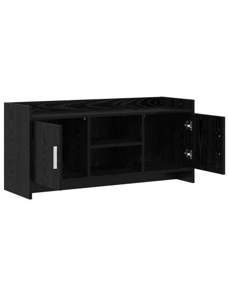 Mobile TV 102 x 33 x 47 cm Rovere Nero Legno ingegnerizzato