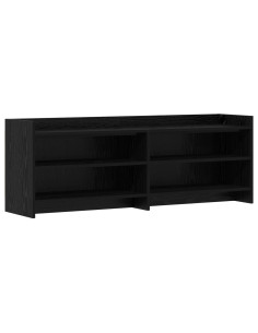 Mobile TV 135 x 33 x 47 cm Rovere Nero Legno ingegnerizzato