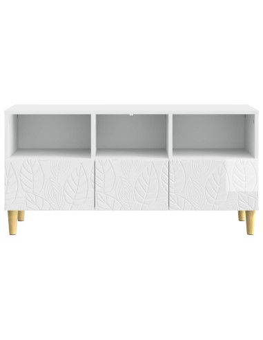 Mobile TV 102 x 34,5 x 50 cm Bianco Lucido Legno ingegnerizzato