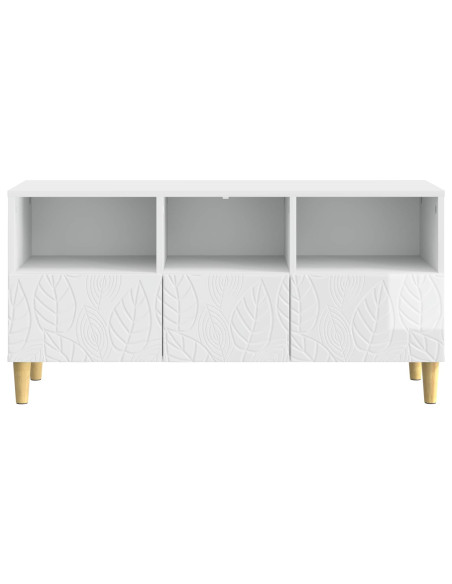 Mobile TV 102 x 34,5 x 50 cm Bianco Lucido Legno ingegnerizzato