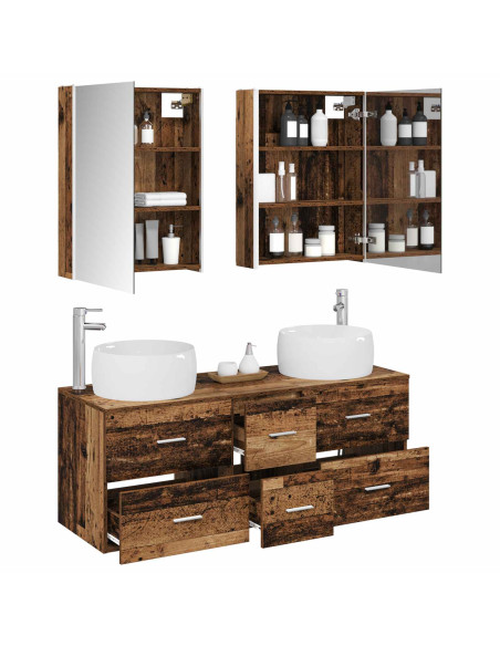 Set di mobili per il bagno 5 pcs Legno antico