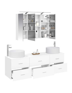 Set di mobili per il bagno 4 pcs Bianco 2