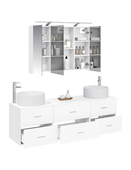 Set di mobili per il bagno 4 pcs Bianco