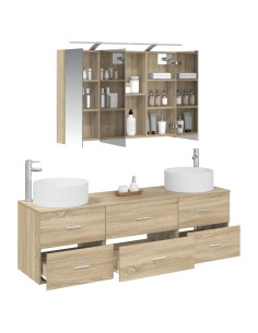 Set di mobili per il bagno 4 pcs Rovere Sonoma 2