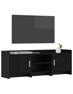 Mobile TV 130 x 33 x 47 cm Rovere Nero Legno ingegnerizzato 2