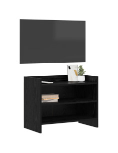 Mobile TV 60 x 33 x 47 cm Rovere Nero Legno ingegnerizzato 2