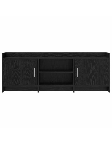 Mobile TV 130 x 33 x 47 cm Rovere Nero Legno ingegnerizzato