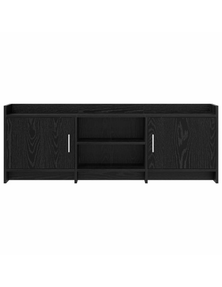 Mobile TV 130 x 33 x 47 cm Rovere Nero Legno ingegnerizzato