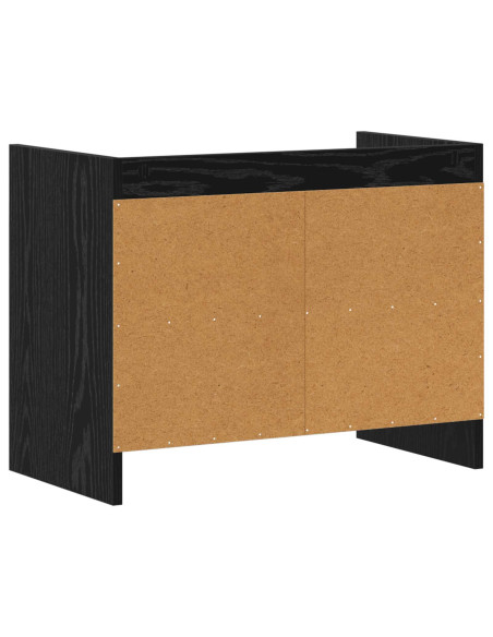 Mobile TV 60 x 33 x 47 cm Rovere Nero Legno ingegnerizzato