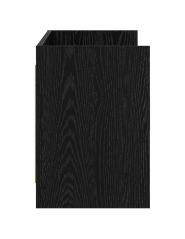 Mobile TV 130 x 33 x 47 cm Rovere Nero Legno ingegnerizzato
