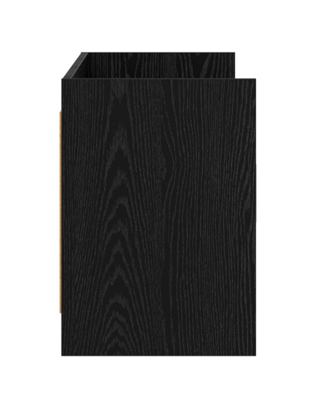 Mobile TV 130 x 33 x 47 cm Rovere Nero Legno ingegnerizzato