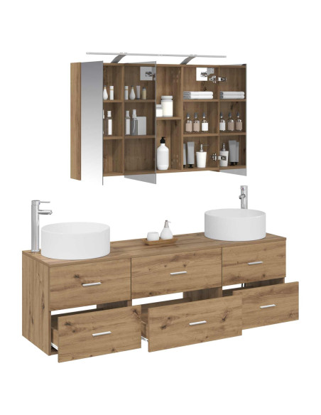 Set di mobili per il bagno 4 pcs Rovere Artigianale