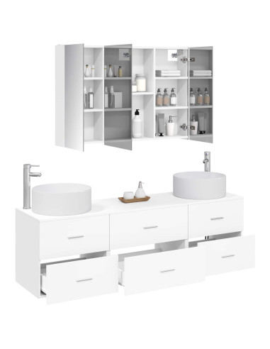 Set di mobili per il bagno 4 pcs Bianco