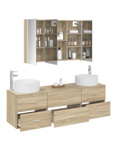 Set di mobili per il bagno 4 pcs Rovere Sonoma 2