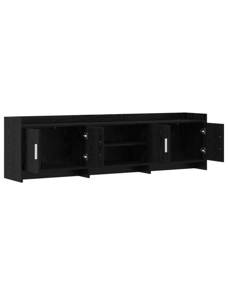 Mobile TV 168 x 33 x 47 cm Rovere Nero Legno ingegnerizzato