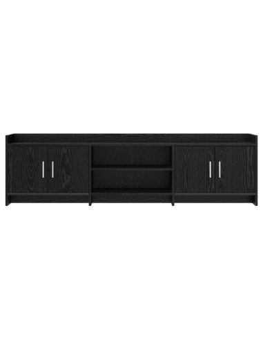 Mobile TV 168 x 33 x 47 cm Rovere Nero Legno ingegnerizzato