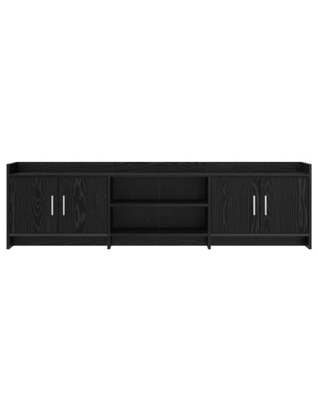 Mobile TV 168 x 33 x 47 cm Rovere Nero Legno ingegnerizzato