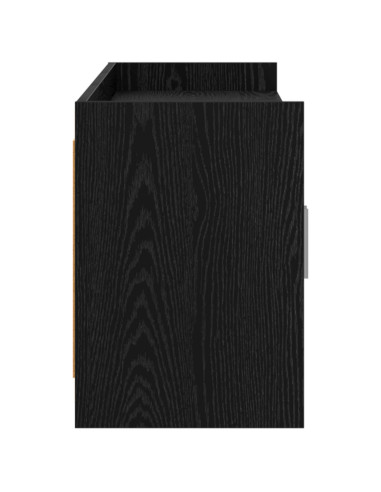 Mobile TV 168 x 33 x 47 cm Rovere Nero Legno ingegnerizzato