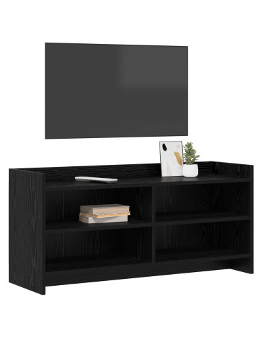 Mobile TV 100 x 33 x 47 cm Rovere Nero Legno ingegnerizzato