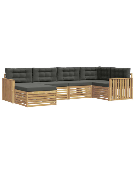 Set di divani da esterno 6 pcs Bianco e Antracite