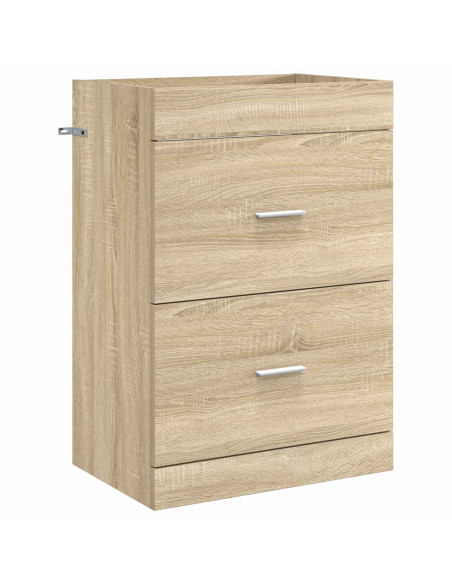 Mobiletto da Bagno Sotto Lavabo Rovere Sonoma 56 x 37,5 x 81 cm