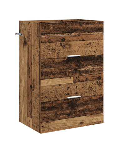 Mobiletto da Bagno Sotto Lavabo Legno antico 56 x 37,5 x 81 cm