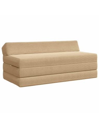 Divano Letto Pieghevole Verde Grigio 120 x 60 x 49 cm Tessuto