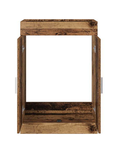 Mobiletto da Bagno Sotto Lavabo Legno antico