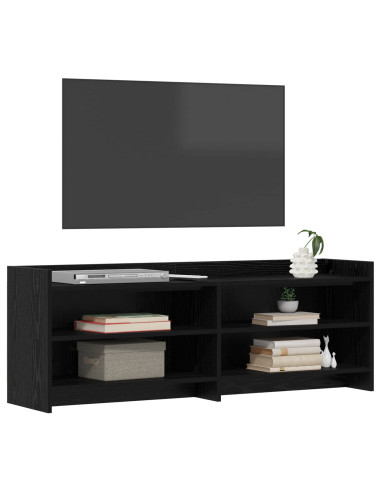 Mobile TV 135 x 33 x 47 cm Rovere Nero Legno ingegnerizzato