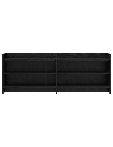 Mobile TV 135 x 33 x 47 cm Rovere Nero Legno ingegnerizzato