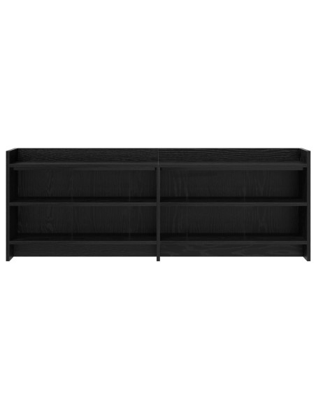 Mobile TV 135 x 33 x 47 cm Rovere Nero Legno ingegnerizzato