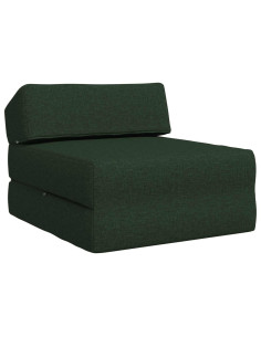 Divano Letto Pieghevole Verde Scuro 60 x 70 x 41 cm Tessuto