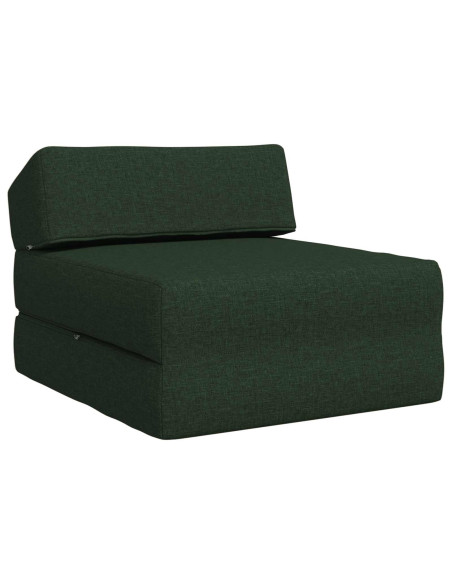 Divano Letto Pieghevole Verde Scuro 60 x 70 x 41 cm Tessuto