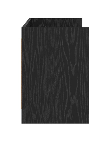 Mobile TV 135 x 33 x 47 cm Rovere Nero Legno ingegnerizzato