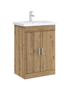 Mobiletto da Bagno Sotto Lavabo Rovere Artigianale 2