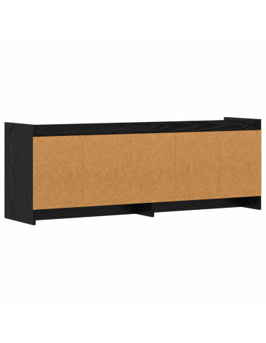 Mobile TV 135 x 33 x 47 cm Rovere Nero Legno ingegnerizzato