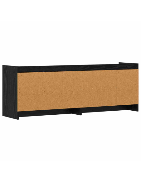 Mobile TV 135 x 33 x 47 cm Rovere Nero Legno ingegnerizzato