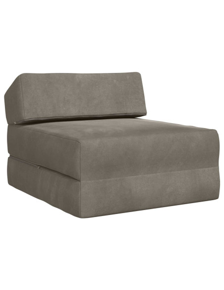 Divano Letto Pieghevole Grigio Chiaro 60 x 70 x 41 cm Tessuto