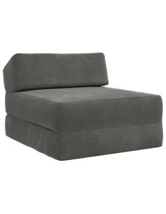 Divano Letto Pieghevole Grigio Scuro 60 x 70 x 41 cm Tessuto