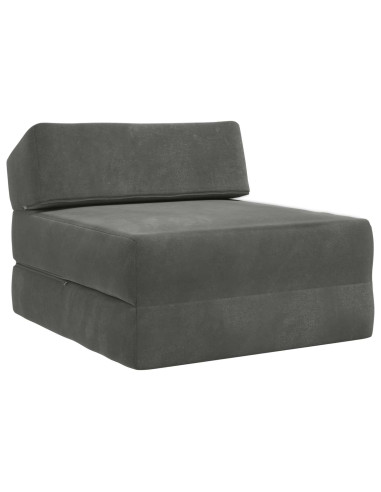Divano Letto Pieghevole Grigio Scuro 60 x 70 x 41 cm Tessuto