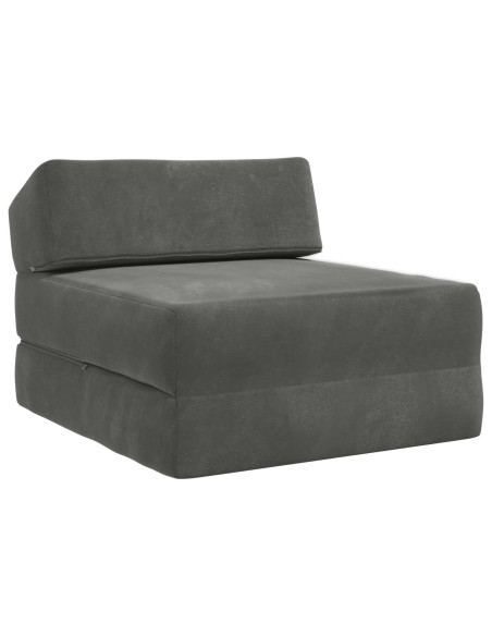 Divano Letto Pieghevole Grigio Scuro 60 x 70 x 41 cm Tessuto