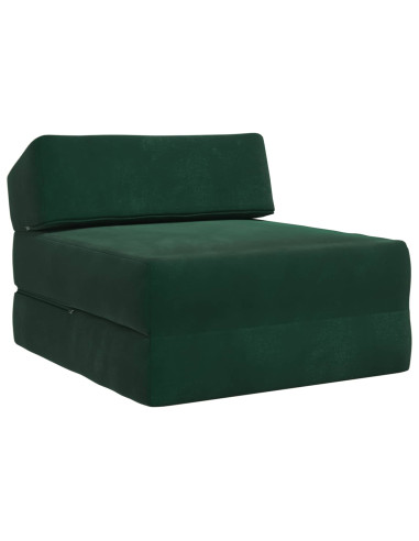 Divano Letto Pieghevole Verde Scuro 60 x 70 x 41 cm Tessuto