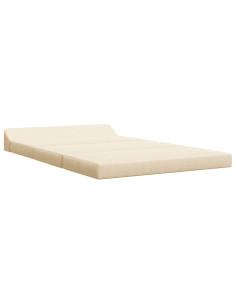 Divano Letto Pieghevole Crema 120 x 60 x 49 cm Tessuto 2