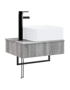Lavabo da Parete Sonoma grigio 53 x 35 x 39 cm