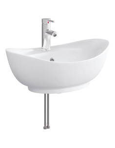 Lavabo da bagno Cromato 59 x 35 x 21 cm Metallo