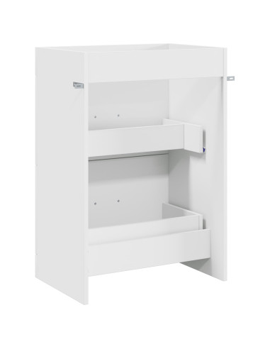 Mobiletto da Bagno Sotto Lavabo Bianco 56 x 37,5 x 81 cm