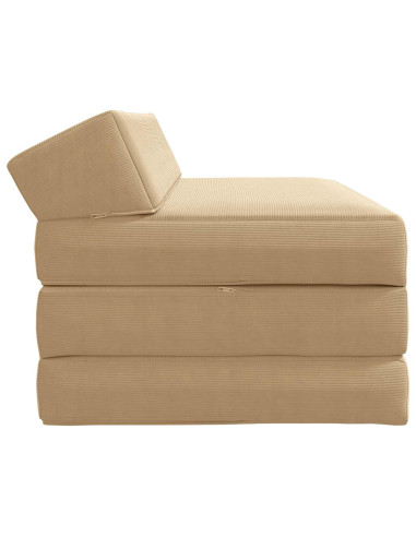 Divano Letto Pieghevole Verde Grigio 120 x 60 x 49 cm Tessuto