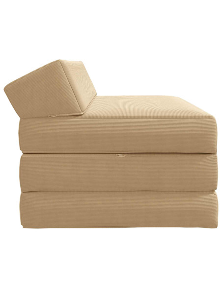Divano Letto Pieghevole Verde Grigio 120 x 60 x 49 cm Tessuto