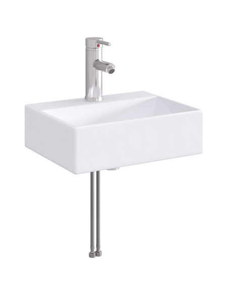 Lavabo da bagno Cromato 39 x 30,5 x 12,5 cm Metallo
