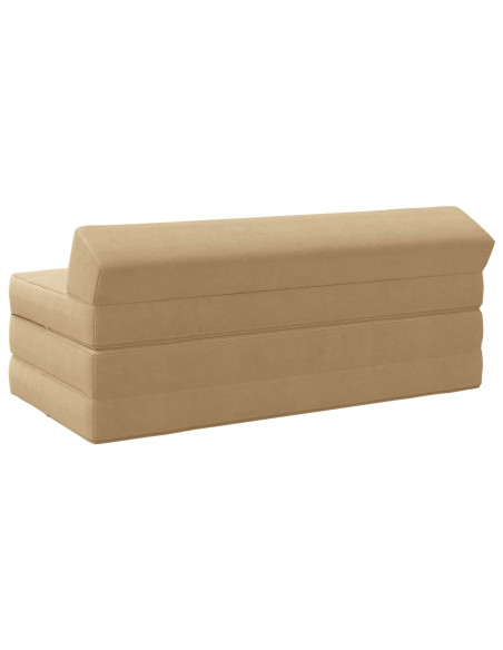 Divano Letto Pieghevole Verde Grigio 120 x 60 x 49 cm Tessuto